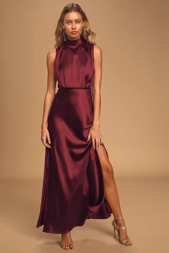 burgundy high neck bridesmaid dresses Duntery Empire V-neck Chiffon Short Bridesmaid Dress, Taupe main image 0