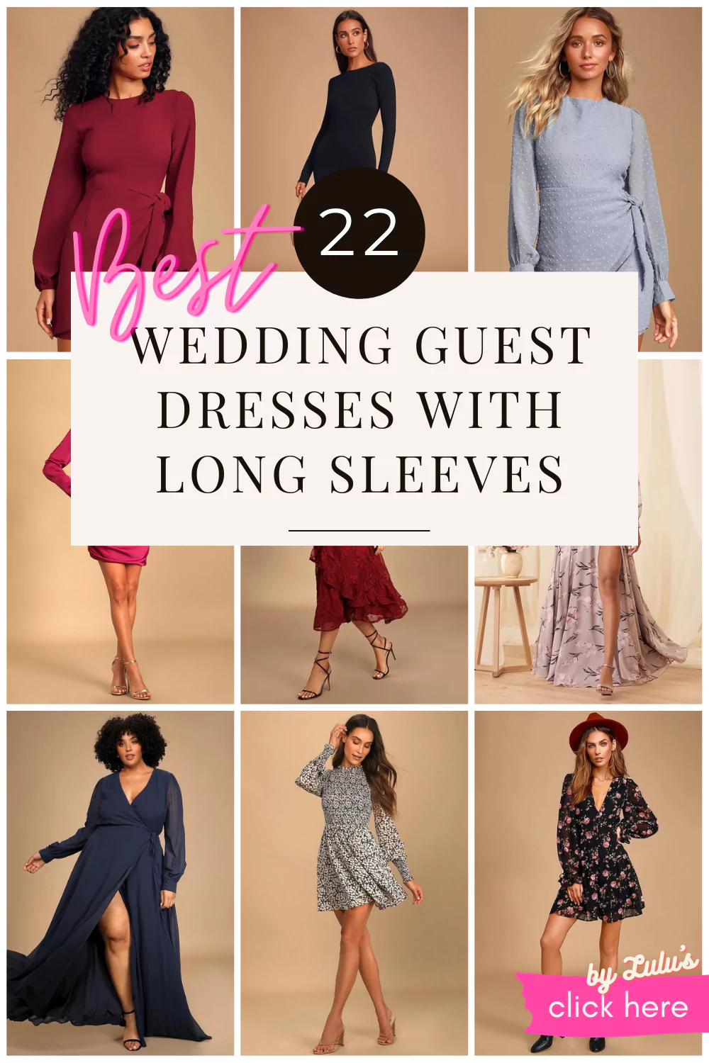 22 Long Sleeve Guest Dresses for Weddings in Every Fit + Season