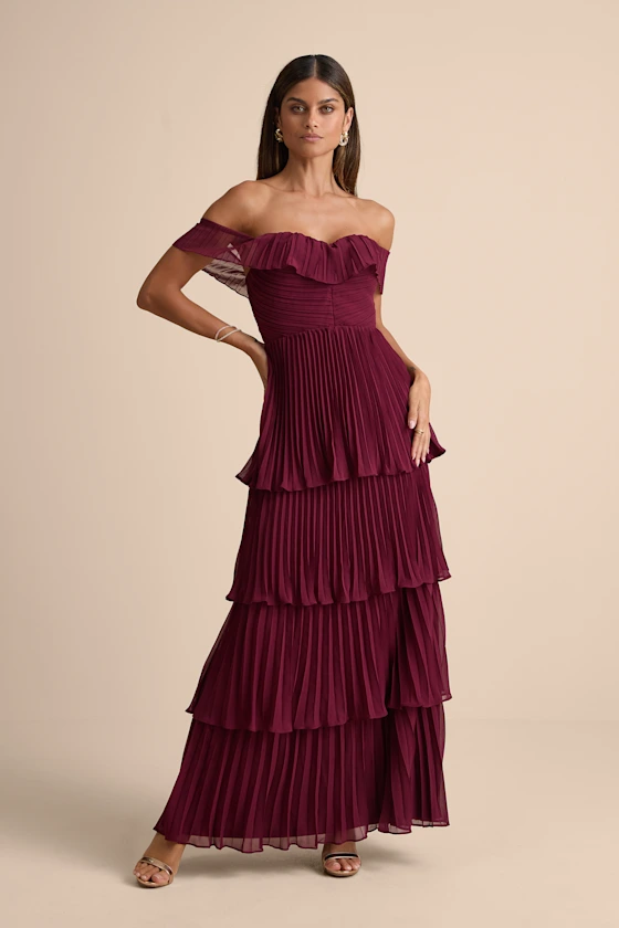 homecoming fall dresses Burgundy Pink Navy Stunning Mermaid Off Shoulder Bridesmaid Dresses with  Train, MB114
