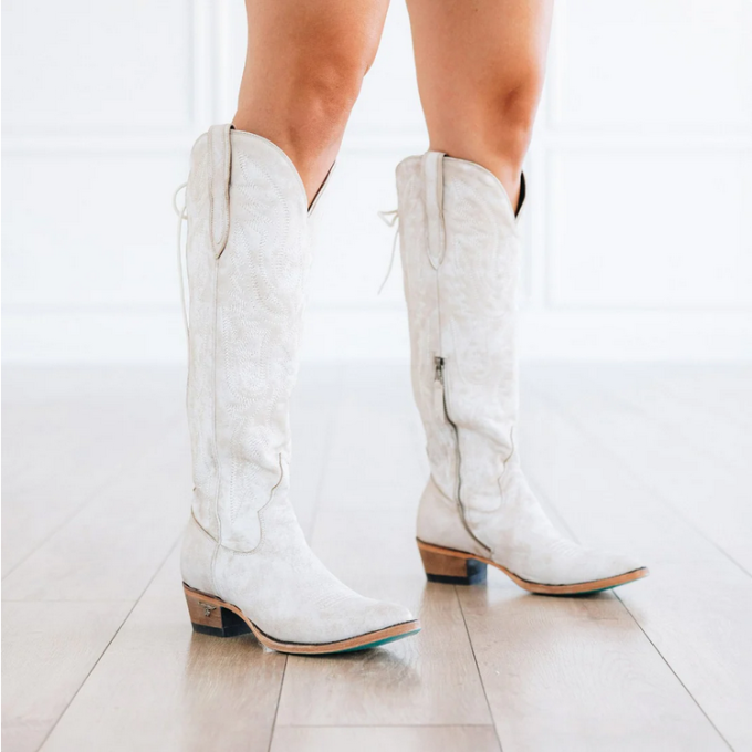 Womens white wedding boots sales