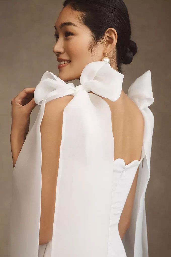 19 Cutest Bow Back Wedding Dresses: Bridal Shower or Reception