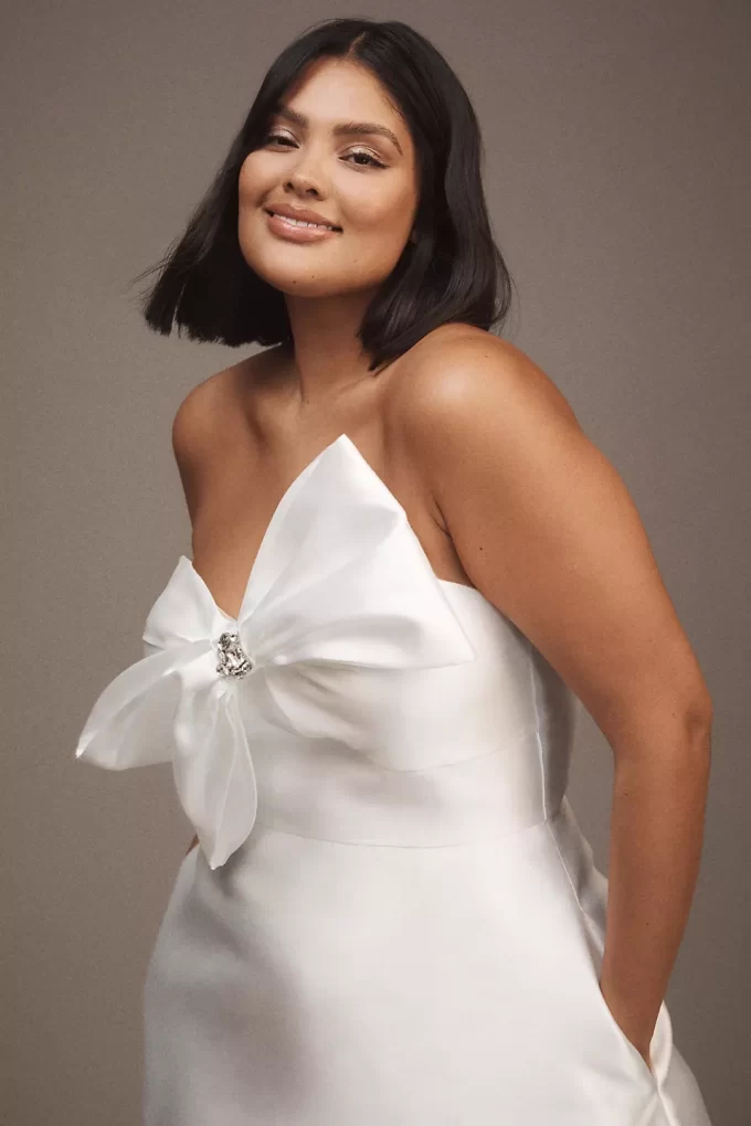 19 Cutest Bow Back Wedding Dresses: Bridal Shower or Reception