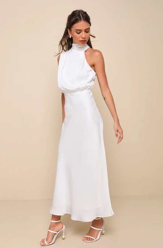 ribbed cream dress Cream V-Neck Ribbed Midi Dress