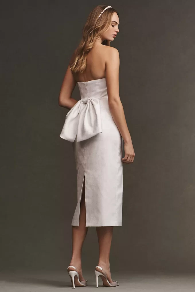 19 Cutest Bow Back Wedding Dresses: Bridal Shower or Reception