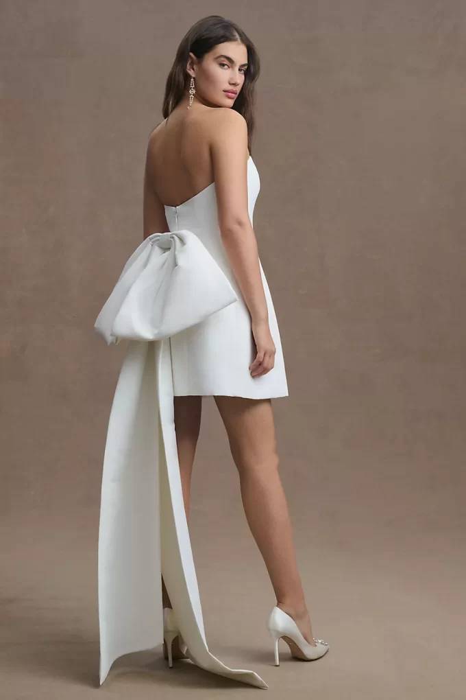 19 Cutest Bow Back Wedding Dresses: Bridal Shower or Reception