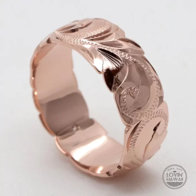 rose gold Hawaiian wedding ring