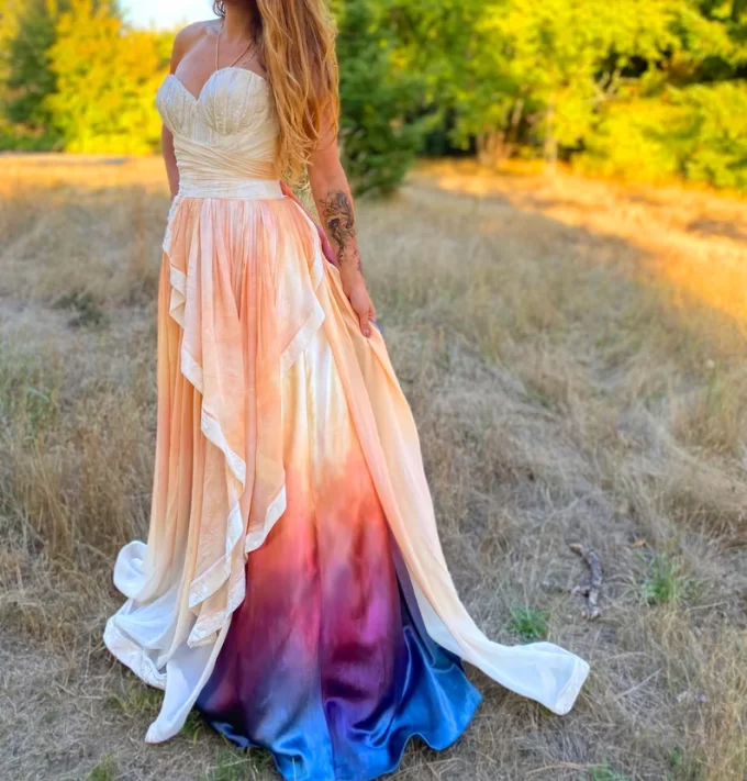 formal plus size dress Long Pleated Plus-Size Formal Dress with Long Sleeves Rose Gold / 18