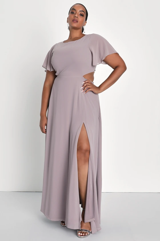 rose gold wedding theme bridesmaid dresses Rose Gold Long Bridesmaid Dresses with Criss Cross Neck – FancyVestido main image 0