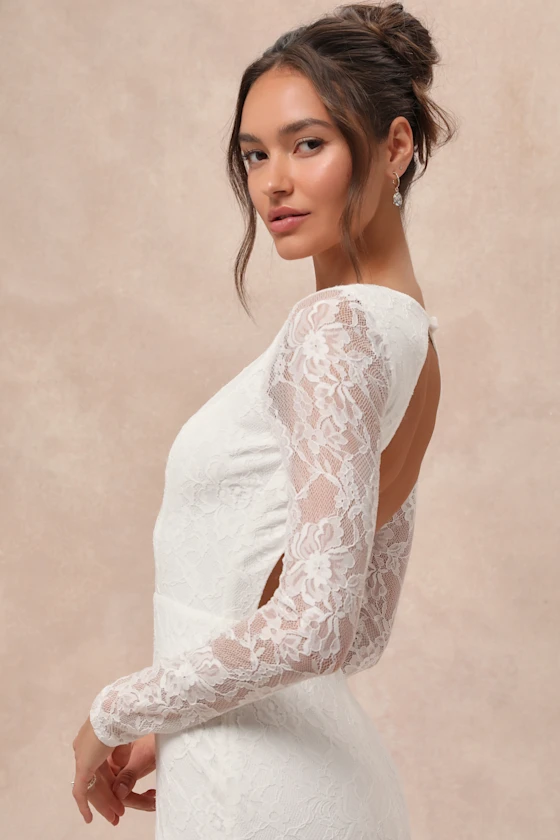 navy blue dress for baby girl The Best Open-Back and Backless Wedding Dresses main image 1