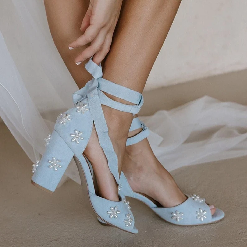 blue wedding shoes with dress Blue Wedding shoes main image 1