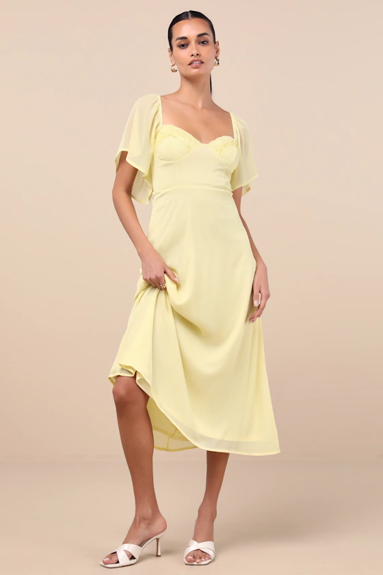 rent bridesmaid dresses 2020 Light Yellow Bridesmaid Dress​