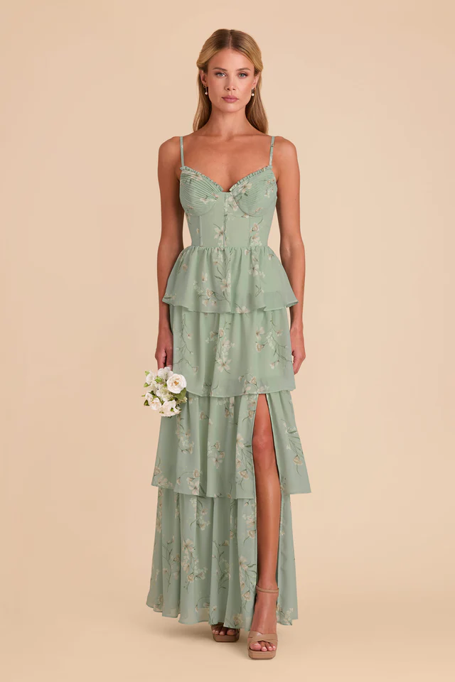 prada green dress Prada Green Slip Dress with Yellow Trim Straps # – PauméLosAngeles main image 0