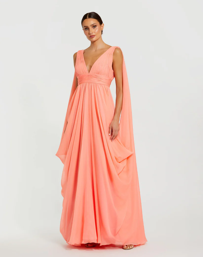 blue dress for baby girl Coral Stain Halter A-Line Tea Length Bridesmaid Dress