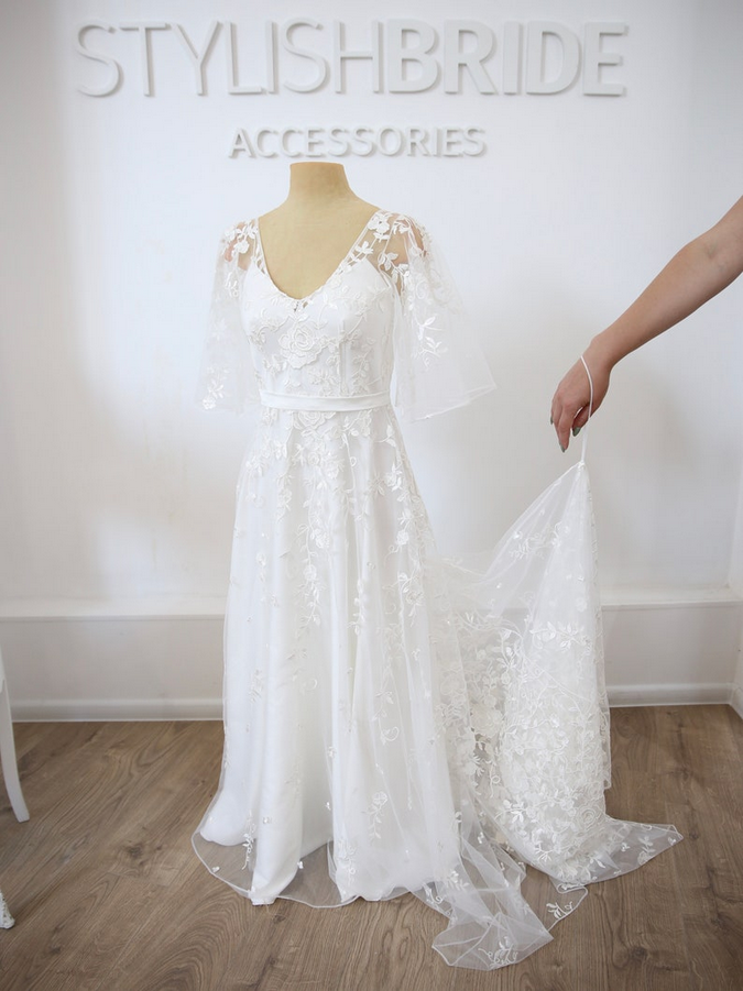 chinese dress ladies Oversized Double Tulle Bow Bustle main image 1