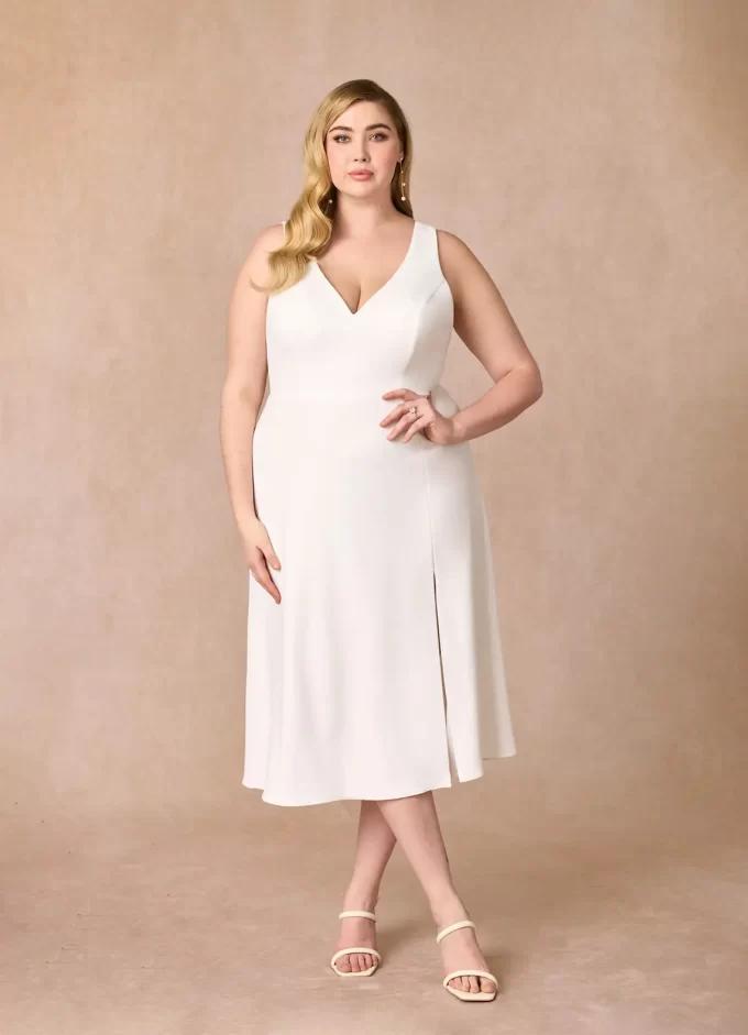 plus size white bachelorette dress Confête main image 1