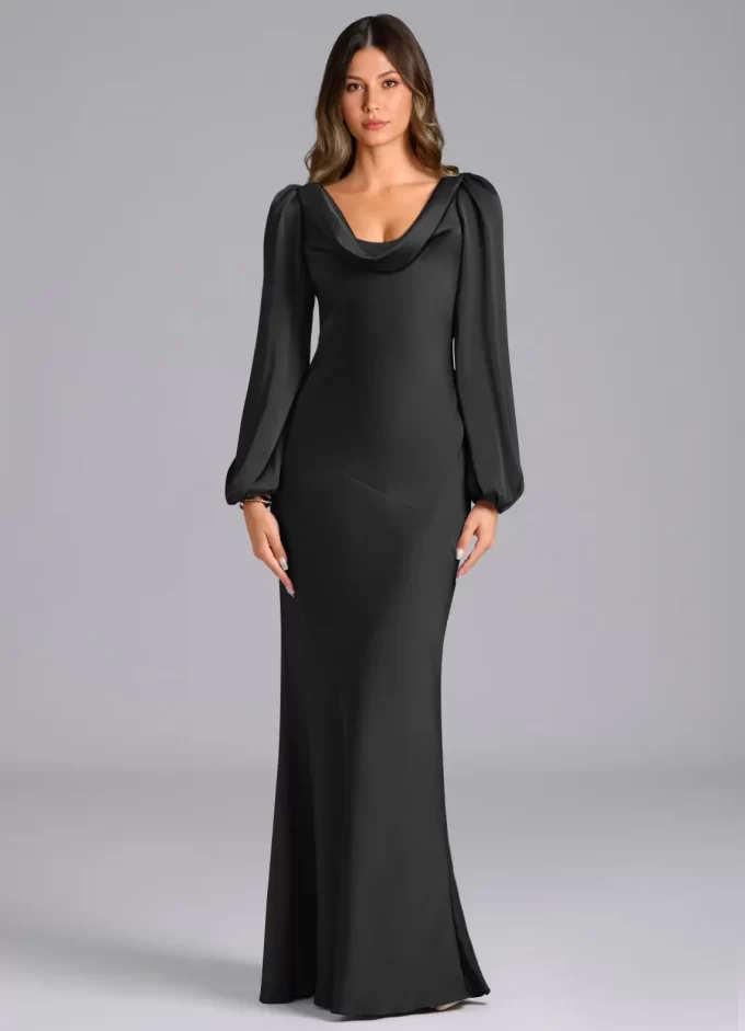 chinese dress ladies Lace Long Sleeves Off Shoulder Mermaid Bridesmaid Dresses Leg Slit