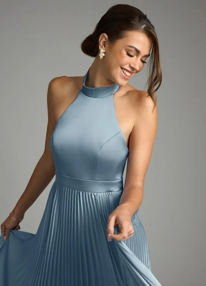 a line mother of the bride dresses A-Line Mother of the Bride Dress Vintage Plus Size Ankle Length Satin 3/4 Length Sleeve main image 0