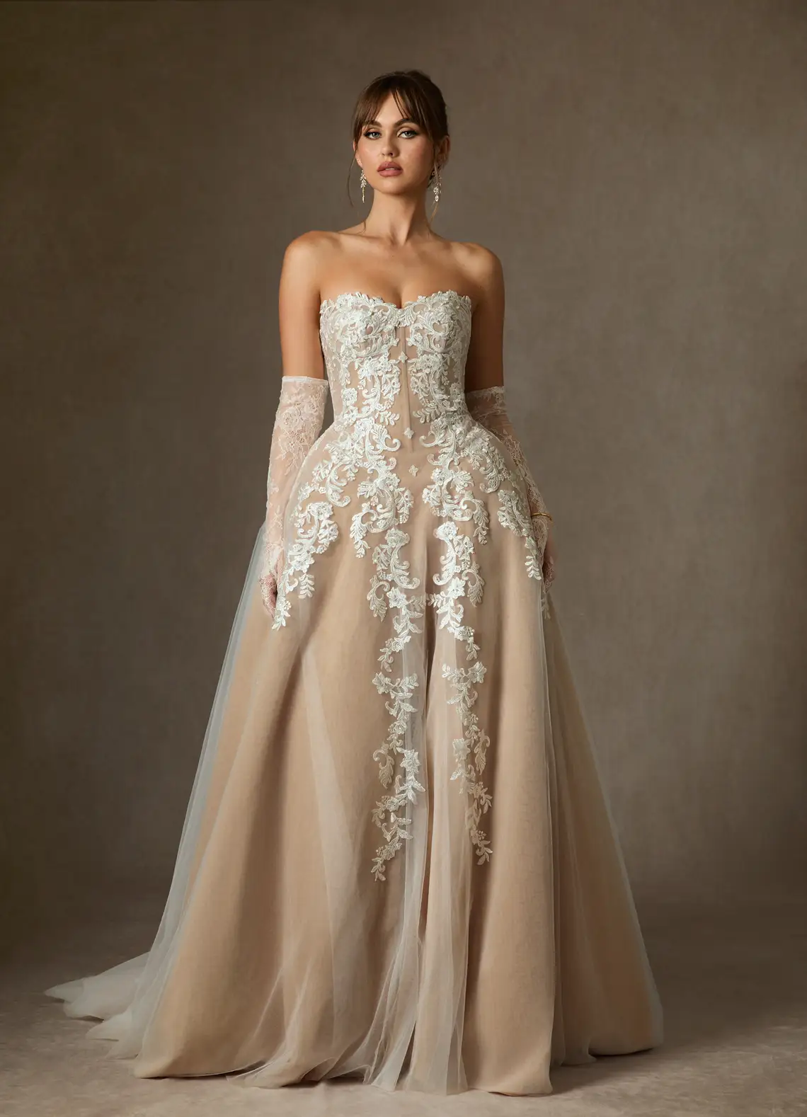 green emerald velvet dress Claire Pettibone Laurel Wedding Gown main image 0