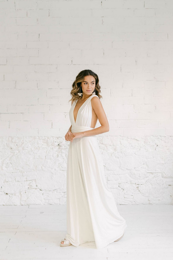floral print chiffon bridesmaid dresses Pink Floral Short Sleeves Ruched Slit Floor Length Chiffon Bridesmaid Dresses main image 1