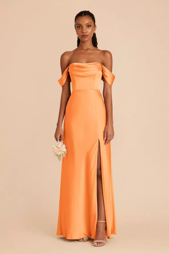 bold bridesmaid dresses 18 Citrus Floral Bridesmaid Dresses for Summer Weddings Ruffled