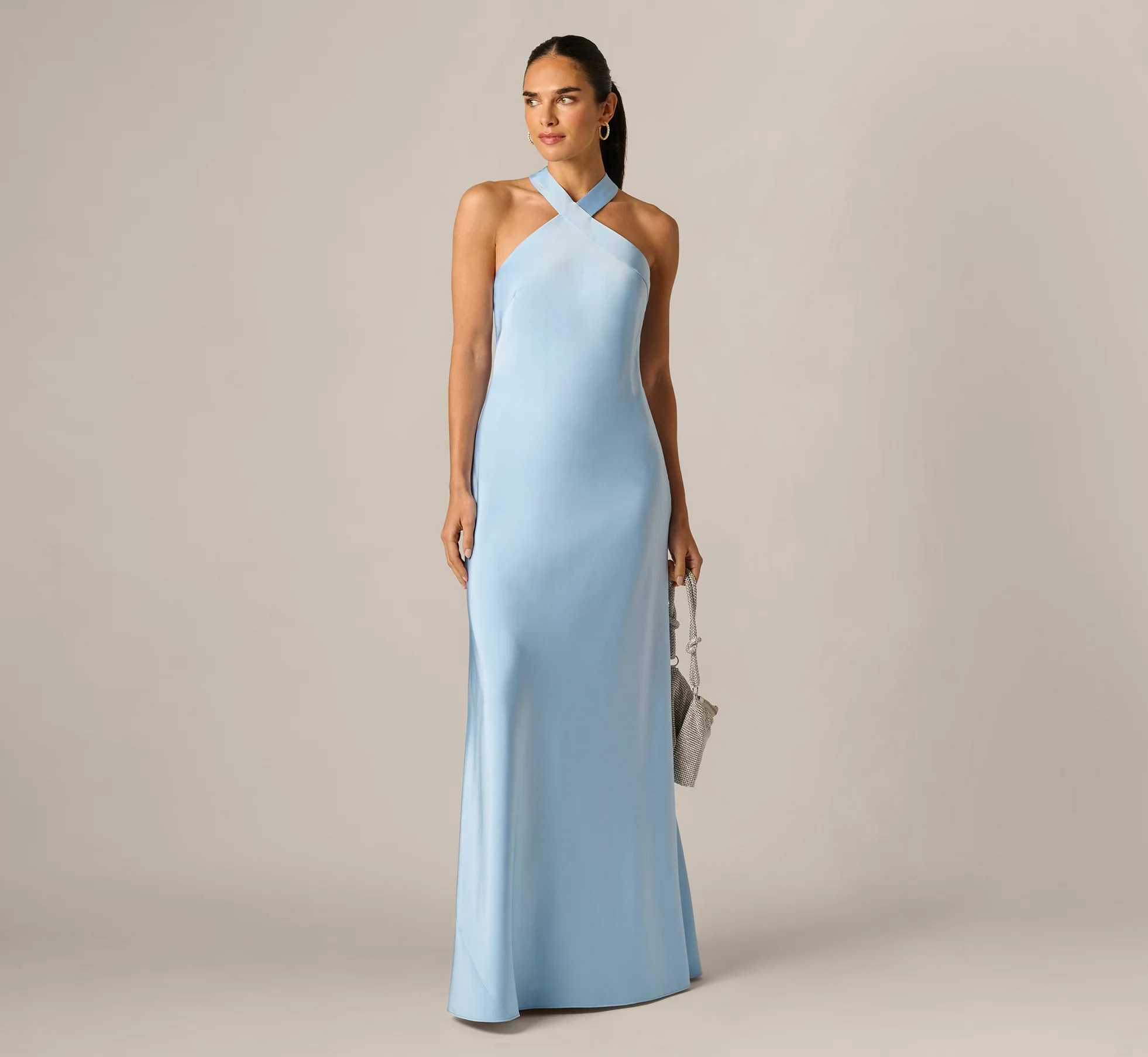 marchesa notte bridesmaid dresses Ella Light Blue Off Shoulder Formal Dress - US 2 main image 1