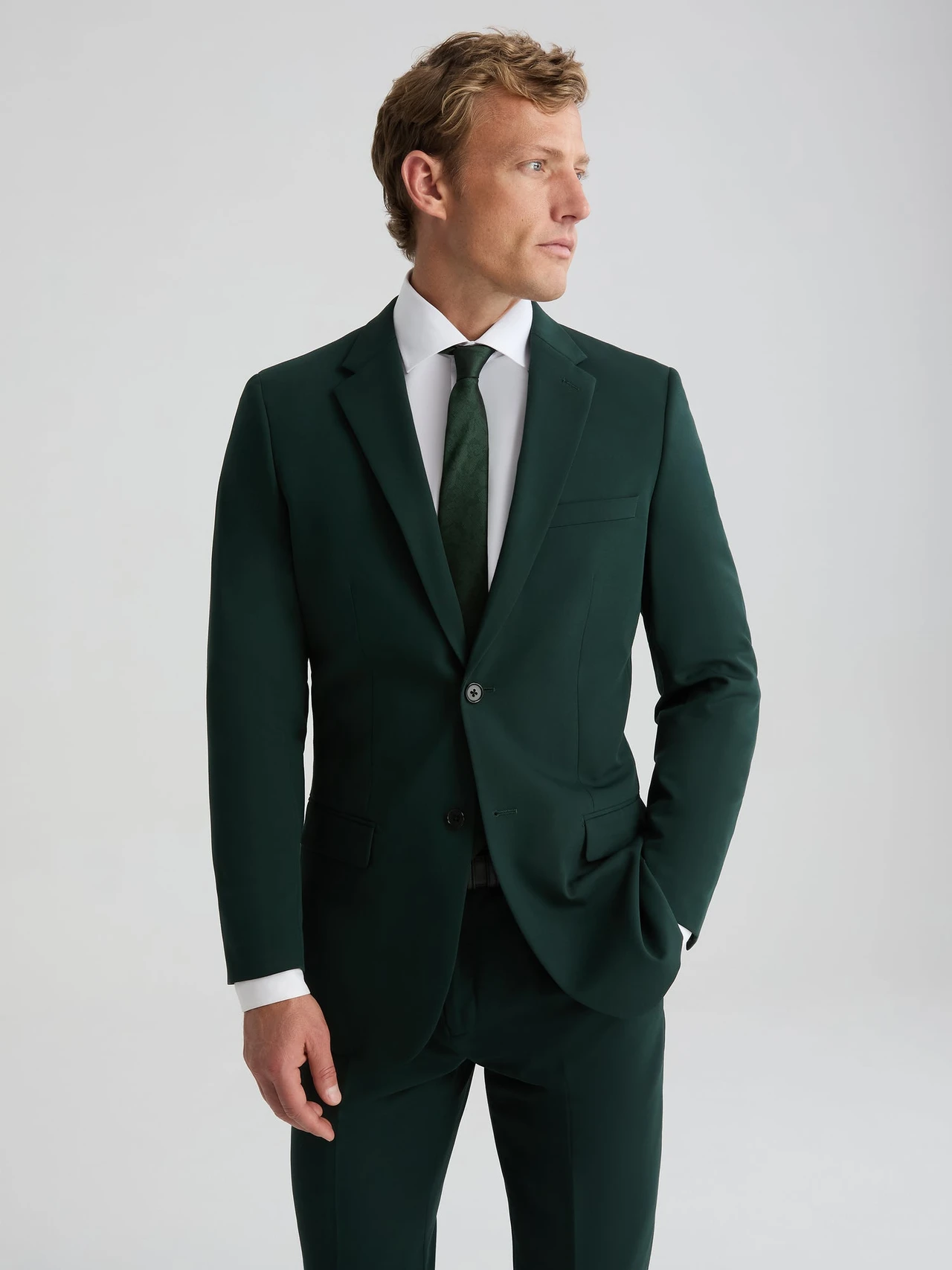 dark green dress matching suit TESSA Formal Couture Dress main image 1