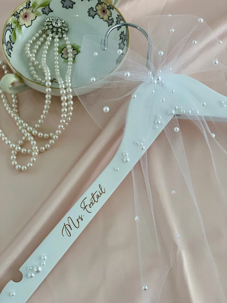 satin hangers for wedding dress Bride Hanger with Satin Bow