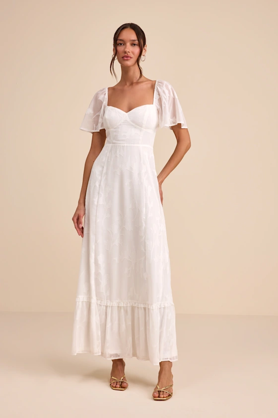 Modern Minimalist White Bridal Shower Dresses for Brides Under $100