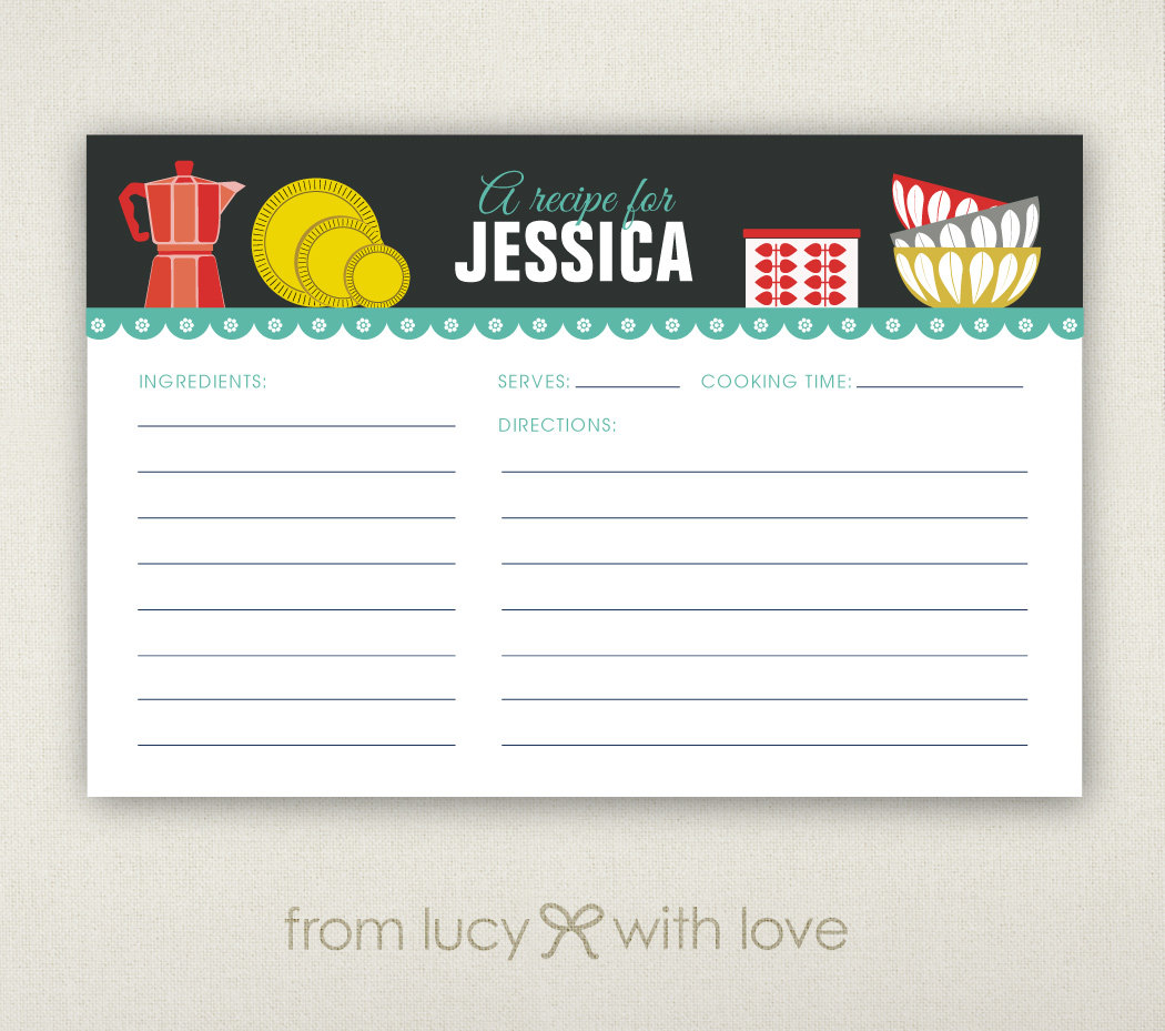 a recipe for personalized card by lucy loves paper
