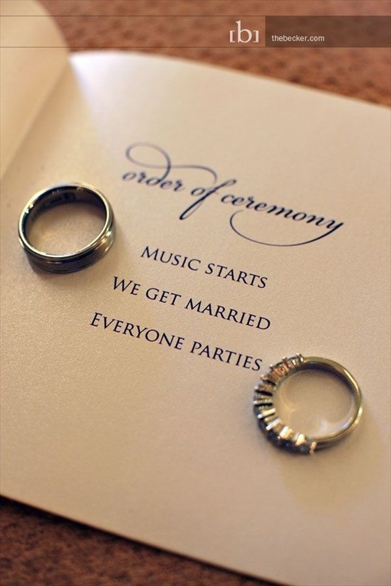 The Shortest Wedding Program Ever And Why It Pretty Much Rules