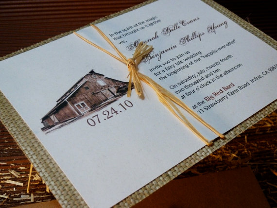 barn wedding invitation - Invitations for Wedding Themes