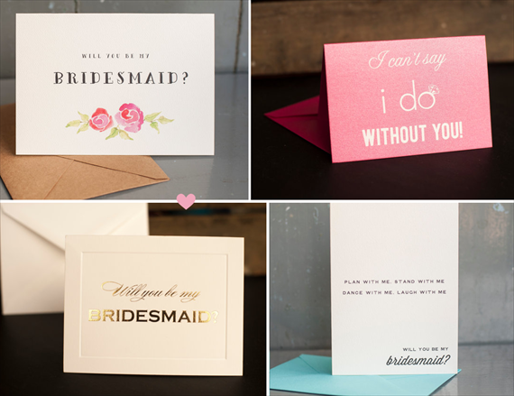 Be My Bridesmaid?  6 Creative Ways to Say It - cards: starboard press