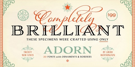 Adorn (by Laura Worthington) | The Best Wedding Font (+ Here's Why...) via EmmalineBride.com
