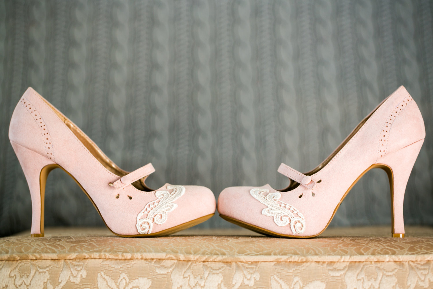 blush platform heels