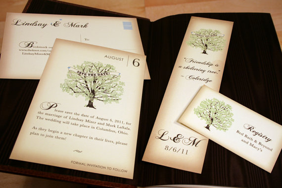book inspired wedding invitations