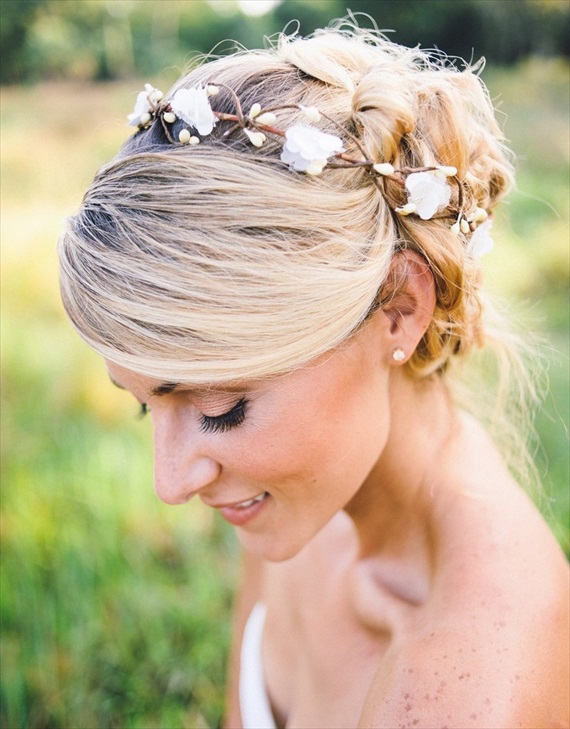 Bridal Hair Crown for Fall Weddings - Rustic Theme