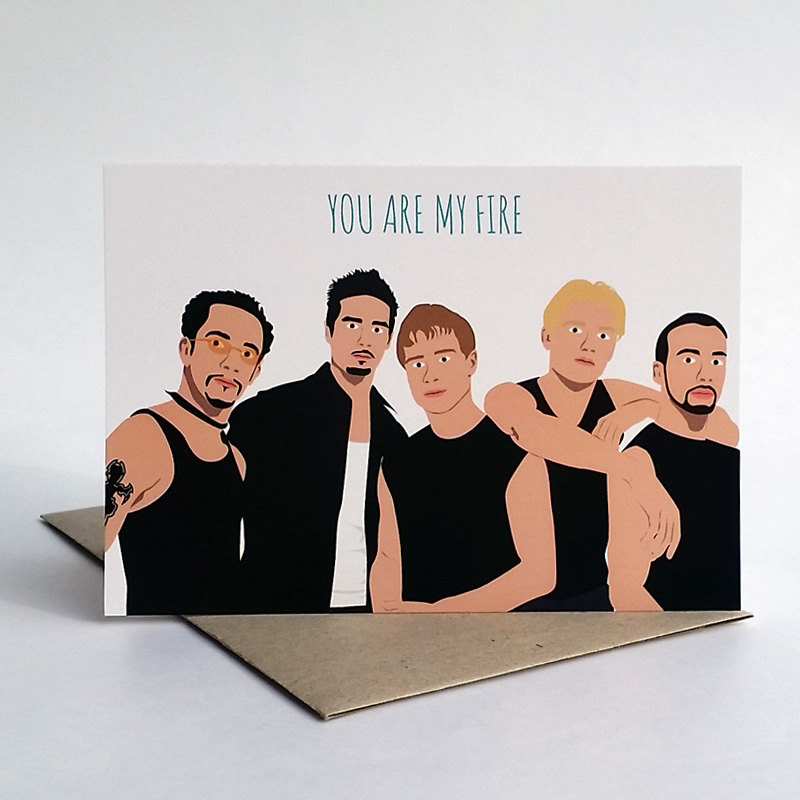 bsb you are my fire - via funny valentine cards etsy from EmmalineBride.com