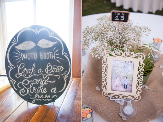 Rustic Chic DIY Vintage Wedding Hagerty Photography Sterling Weddings photo booth decorations, wedding table decorations