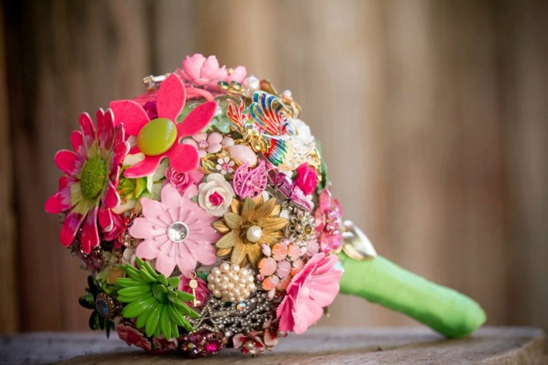 colorful brooch bouquet