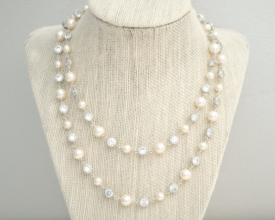 10 Layered Pearl Necklace Etsy Finds - Handmade Wedding