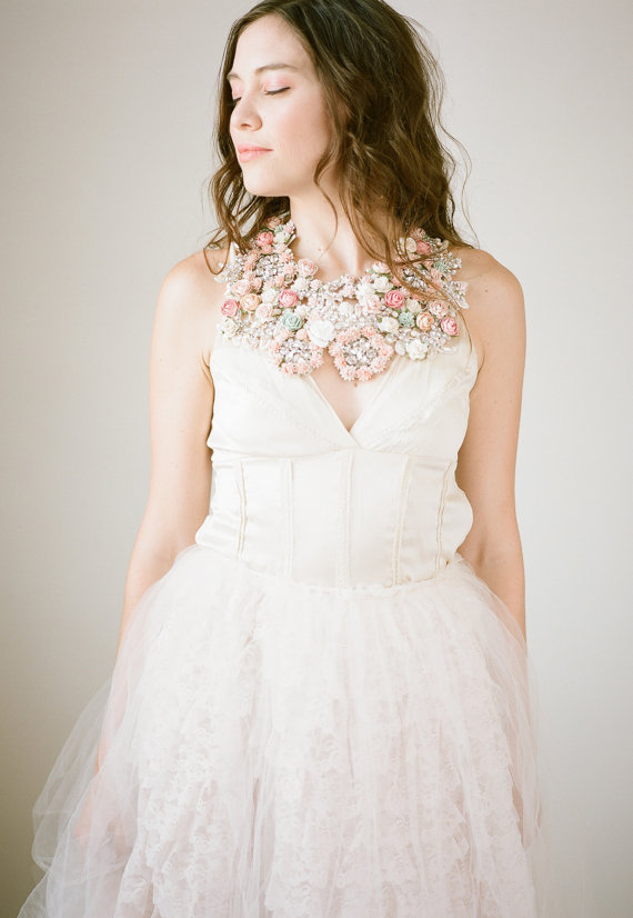 Wedding Dress with Statement Necklace? | Emmaline Bride (570 x 826 Pixel)