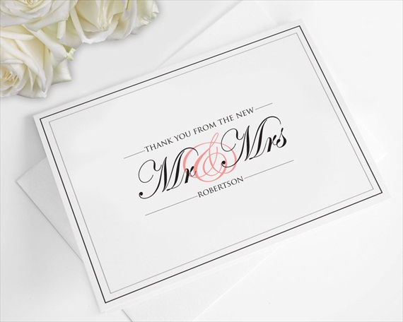future mr and mrs thank you cards - When To Send Thank You Cards