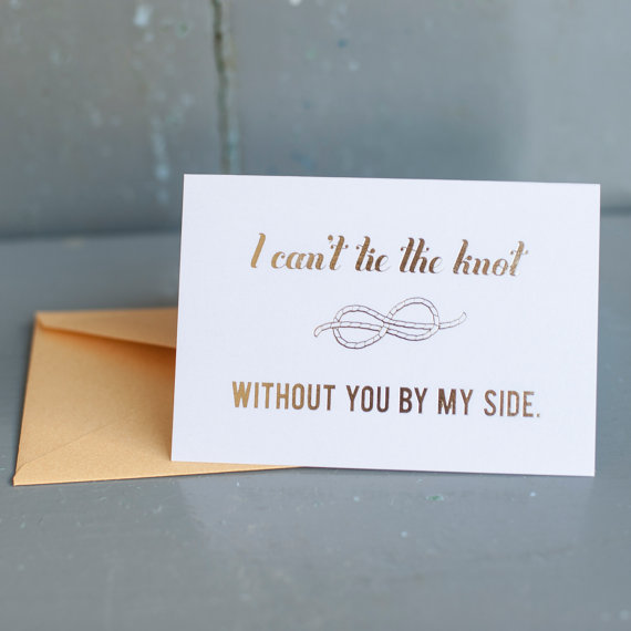 Be My Bridesmaid?  6 Creative Ways to Say It - card: starboard press