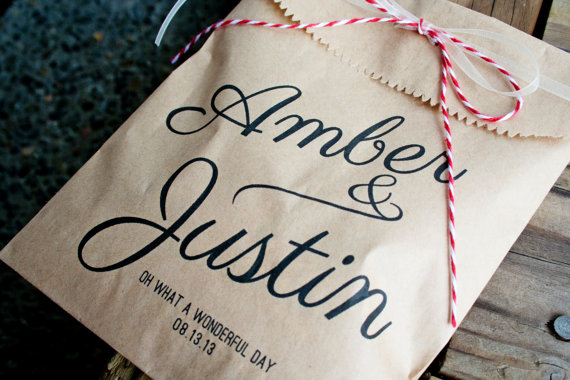 Kraft Paper Favor Bags | Emmaline Bride Wedding Blog
