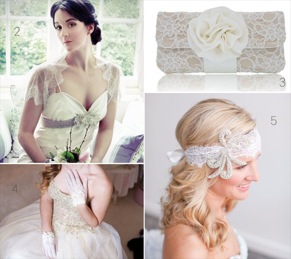 lace bridal accessories