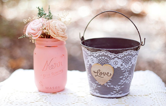 lace flower girl pail - 8 Perfect Ceremony Accessories