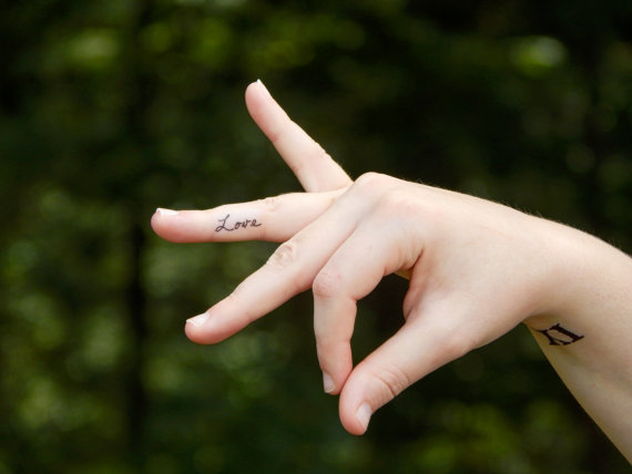 love temporary wedding tattoos ring finger