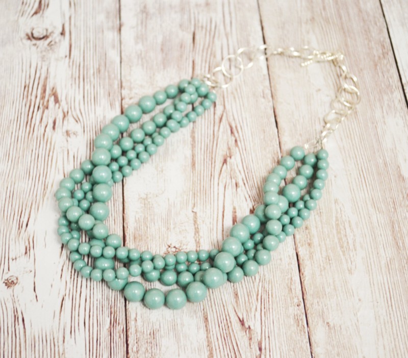 mint layered pearl necklace etsy finds for bridesmaids