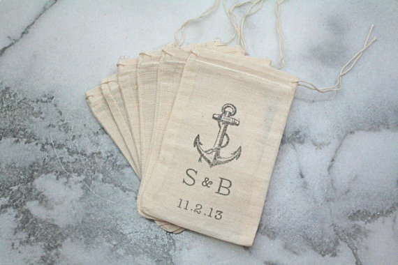 nautical wedding favors - candy bags