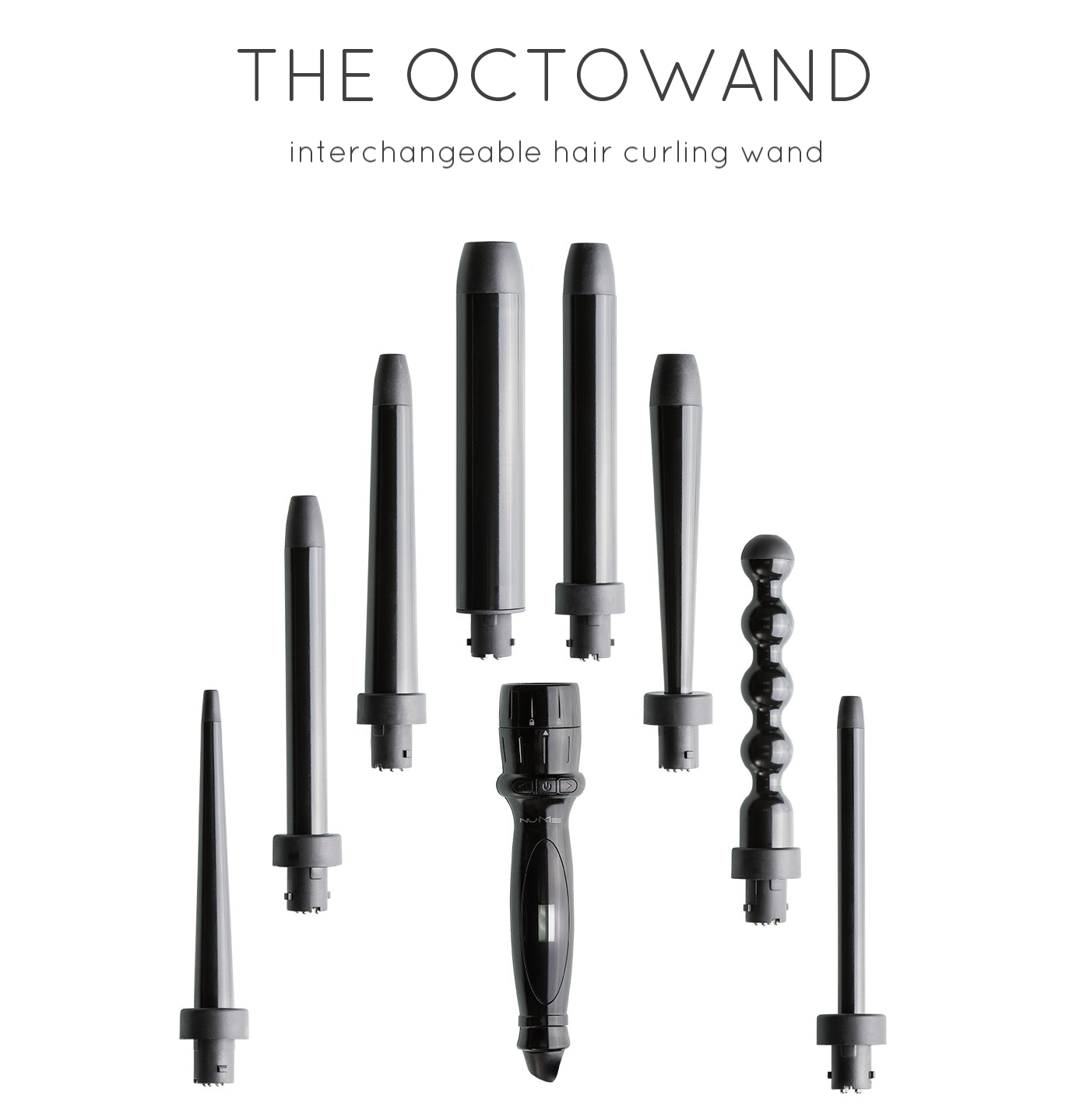 Nume octawand set (interchangeable heads only) Octowand 8-in-1 Interchangeable Curling Wand Set - NuMe main image 2